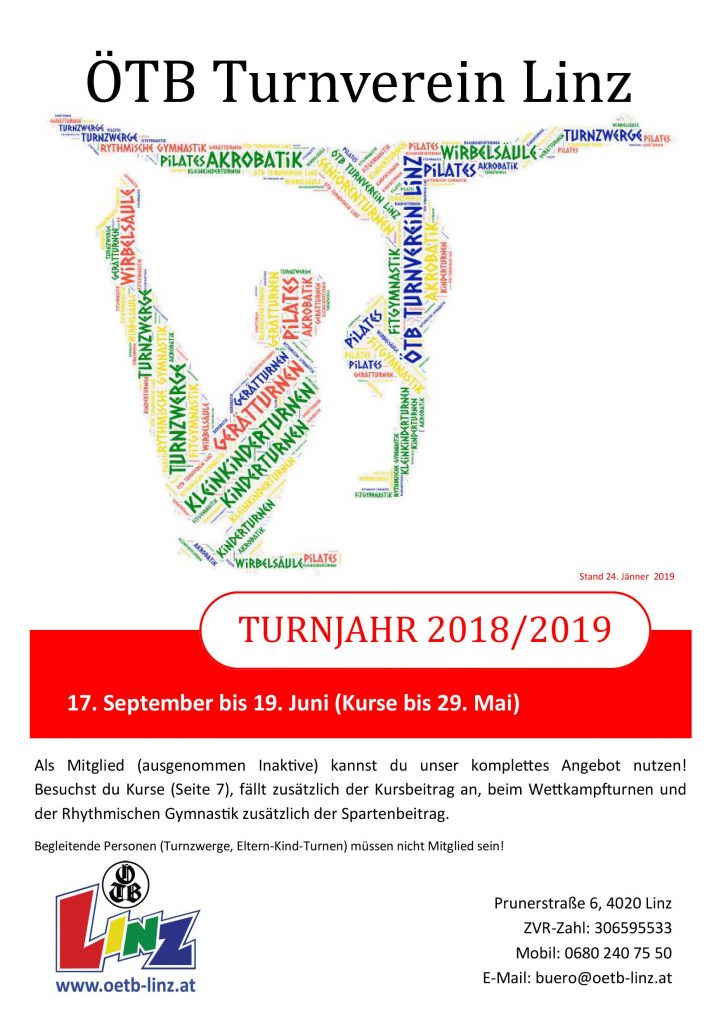 Das Programm für das Schul- und Turnjahr 2018/2019 ist da!